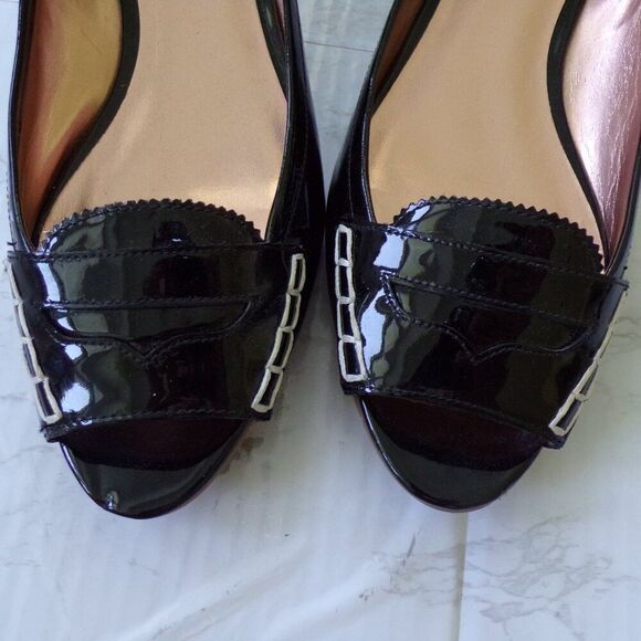 NWT Jessica simpson patent leather wedge heels 10 - Picture 3 of 10